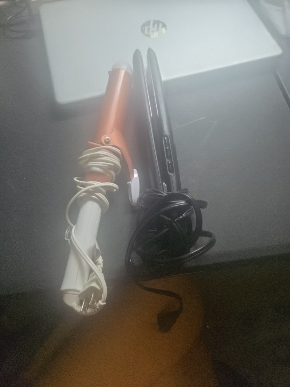 Copper and Black Hair Tools Set - Curling Iron and Flat Iron